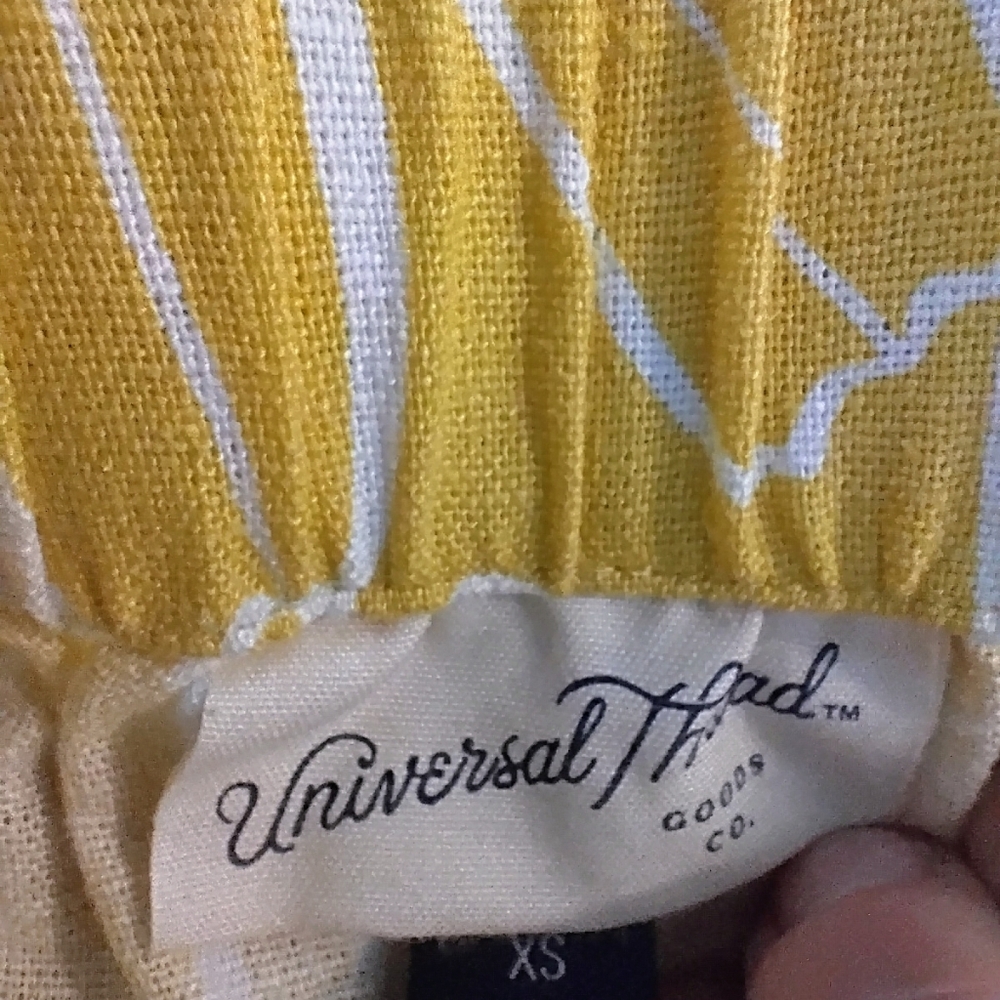 Universal Thread Sunny Floral Maxi Skirt Sz XS Paperbag Waist Linen Blend Iso - Picture 5 of 6